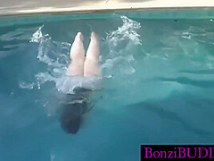 Anorei Collins - Fatty Swimming Naked In Pool