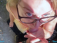 Beautiful Blue Eyed Girlfriend Takes Massive Public Facial Then Goes On A Cum Walk - Hannah Goode