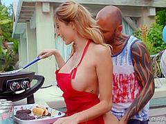 Barbeque Party Ends Up With Impassioned Sex For Azul - Scott Nails And Azul Hermosa
