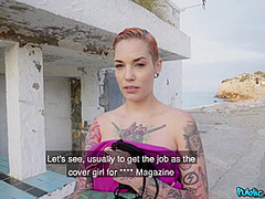 Silvia Rubi & Juan Lucho in Be My Topless Tattooed Cover Girl - FakeHub