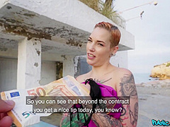 Silvia Rubi & Juan Lucho in Be My Topless Tattooed Cover Girl - FakeHub