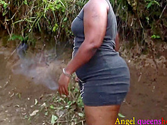 African Bbw Patricia 9ja Went To Her Grand Mother Side Smoking And Dancing On The Way Before She Masturbating And Fucked Her Self With Cucumber On The Road Side (patricia 9ja) 11 Min