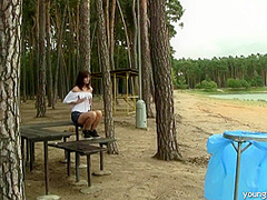 Busty Teen Rita Masturbate Outdoors