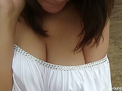 Busty Teen Rita Masturbate Outdoors