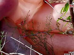 French skinny amateur teen fuck outdoor in forest