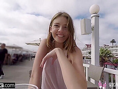 Teen Lena Flashes And Teases In Public