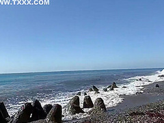 Pick Up Young Girl & Make Gang Bang Orgy On The Beach 2 With Katty West And Oliver Strelly
