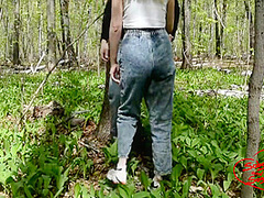 Passionate Sex In The Forest Before A Thunderstorm Creampie