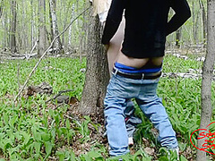 Passionate Sex In The Forest Before A Thunderstorm Creampie