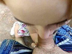 Public Blowjob From A Beauty In A Dress Showed Itself!