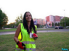 Jennifer Mendez & Martin Gun in Litter Picker Fucked In The Woods - FakeHub