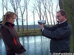 Gwen Cortez And Thomas Vergen - Perverse Old Man Tim Wetman Fucks Young Gals