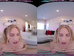 Frisky blonde cutie Taylor Blake is ready to have fun with you in virtual reality