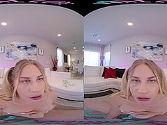 Frisky blonde cutie Taylor Blake is ready to have fun with you in virtual reality