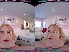 Frisky blonde cutie Taylor Blake is ready to have fun with you in virtual reality