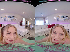 Frisky blonde cutie Taylor Blake is ready to have fun with you in virtual reality