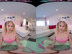 Frisky blonde cutie Taylor Blake is ready to have fun with you in virtual reality