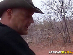 Black ebony african girl dominated in outdoor hardcore fuck