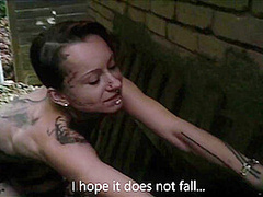 Public Blow-job With Totally Tattooed And Pierced Bitch!