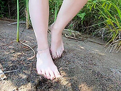 Footjob On The Bay In A Public Place - Xxximmy