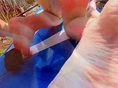 Footjob On The Bay In A Public Place - Xxximmy