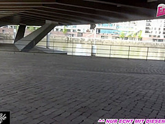 German public amateur sex compilation with skinny teen