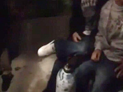 Amateur coed trio sluts suck on dick