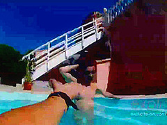 Old Man Plays European At The Pool