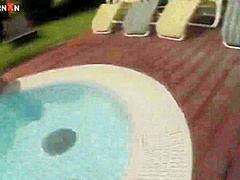 Colette W - Superb Blonde Cutie Gets Big Booty Fucked At Poolside