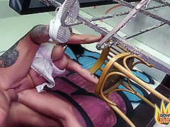 Tattooed Milf Fucks Blind Date In Abandoned Building