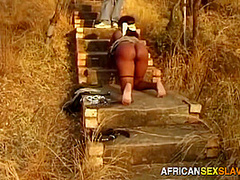 Public outdoor african ebony BDSM hardcore domination