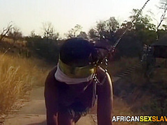 Public outdoor african ebony BDSM hardcore domination