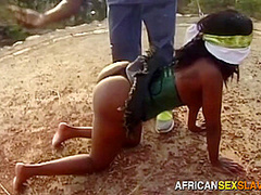 Public outdoor african ebony BDSM hardcore domination