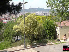 Public slut bound and facefucked outdoors by maledom