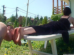 Mistress Bojana In Feet Worship In The Garden