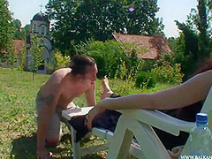Mistress Bojana In Feet Worship In The Garden