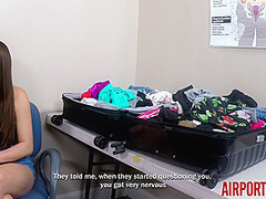 Busty Smuggler Fucked By Customs Officer