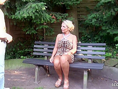 German Big Tits Milf Tricked Stranger To Fuck Her Outdoor