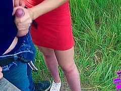 (archived Video) Outdoor Public Blowjob And Cum Swallow