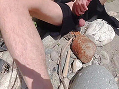 Public Beach Handjob: A Cute Nasty Girl Makes Me Cum