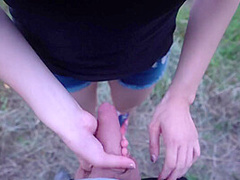 18yo Slut Gets Fucked Out In The Fields And Nearly Got Caught Twice, Facial