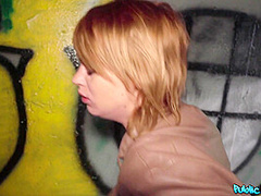 Ariela Donovan & Martin Gun in Redhead Fucked In A Tunnel - FakeHub