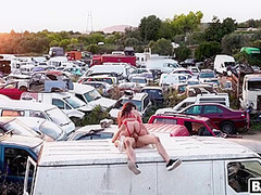 In Fuckin In The Junkyard With Ariana Van And Ariana Van X