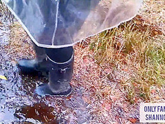 Wellies Girl Sucks And Fucks Dog Walker In The Forest