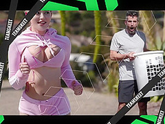 Tiny Blonde Babe In Skimpy Bikini Gets Her Juicy Booty Pounded In The Backyard