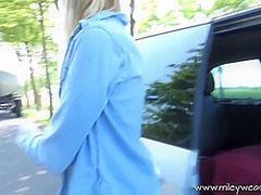 Blonde Babe Gets Assfucked In Public!!