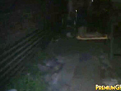 Party Blonde Girl Blowjob and Fucking Backyard