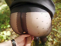 Outdoor Pantyhose Sex. In The Forest