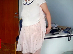 Secretary At Office. Undressing Employee. Cam 1