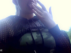 Kinky Wife Enjoy Risky Masturbation In Public Park Near Waterfall - Ivy Flame